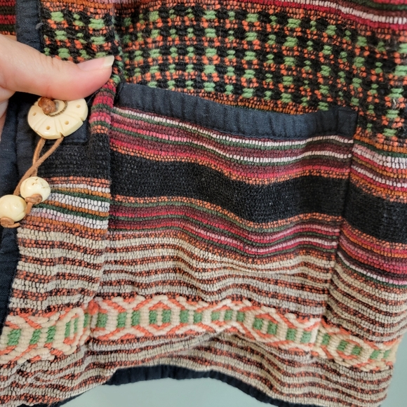 Vintage‎ Flashback Festive Boho Ethnic Womens Size Medium Textured Jacket - Picture 7 of 11